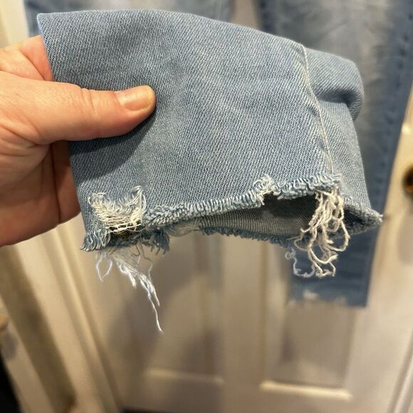 Kancan Kodie High Rise Stretch Denim Raw Cuffed Hem Ankle Distressed Jeans 3XL - Picture 4 of 9